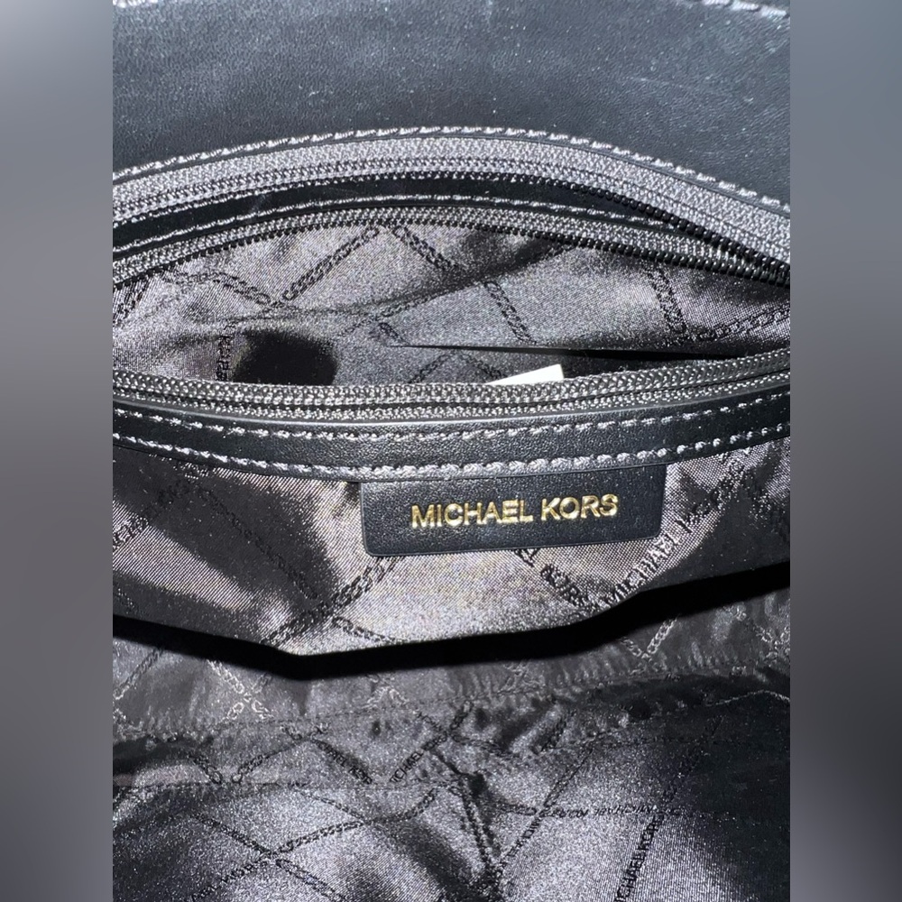 Michael Kors Jacquelyn Black Pebbled Leather Tote - NEW With Tags - Picture 10 of 13